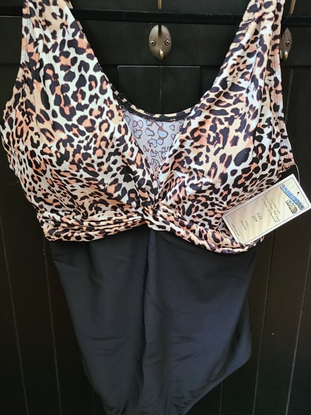 Caribbean Sand Bathing Suit Leopard/Black